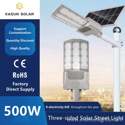 500W High Brightness Solar Street Light for Parking Lot and Yard